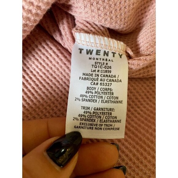 TWENTY Montreal 2 Piece Set Sz XSmall BNWOT Thermal Waffle Jogger - Picture 6 of 9